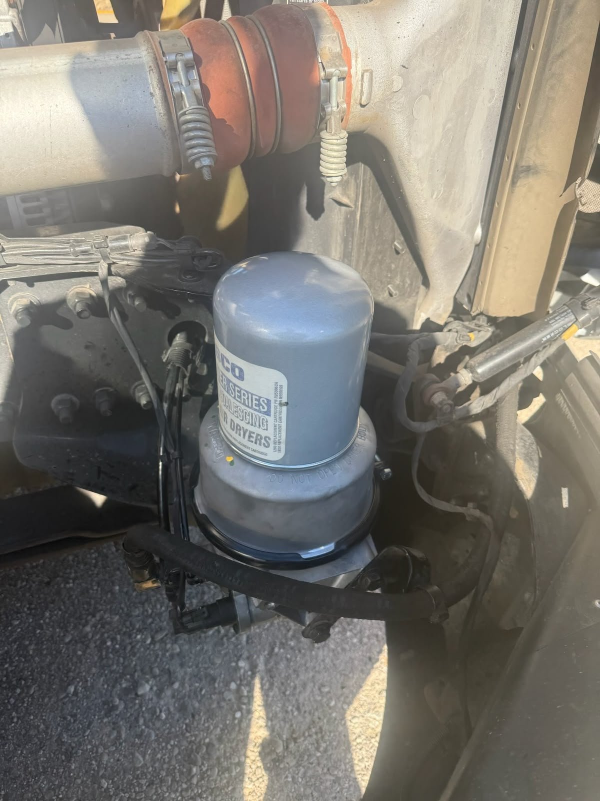 Diesel engine filter service and inspection